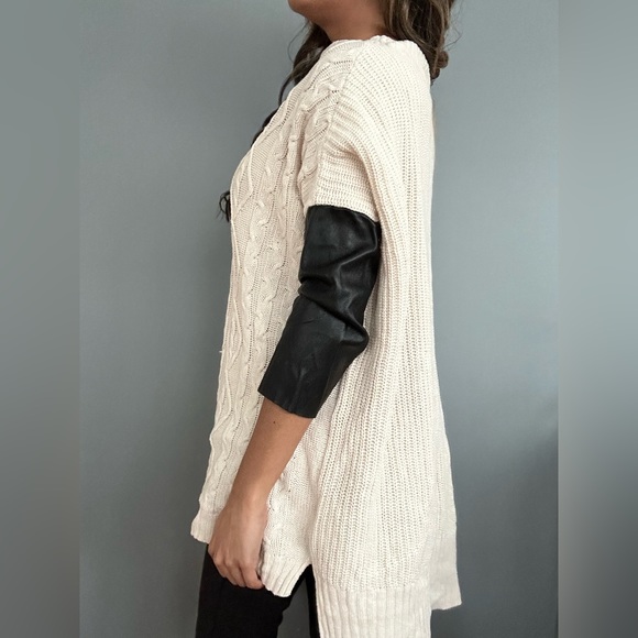 Guess leather/knit sweater - Picture 3 of 5